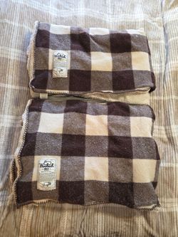 Woolrich Buffalo Check Wool Blankets – Set of 2