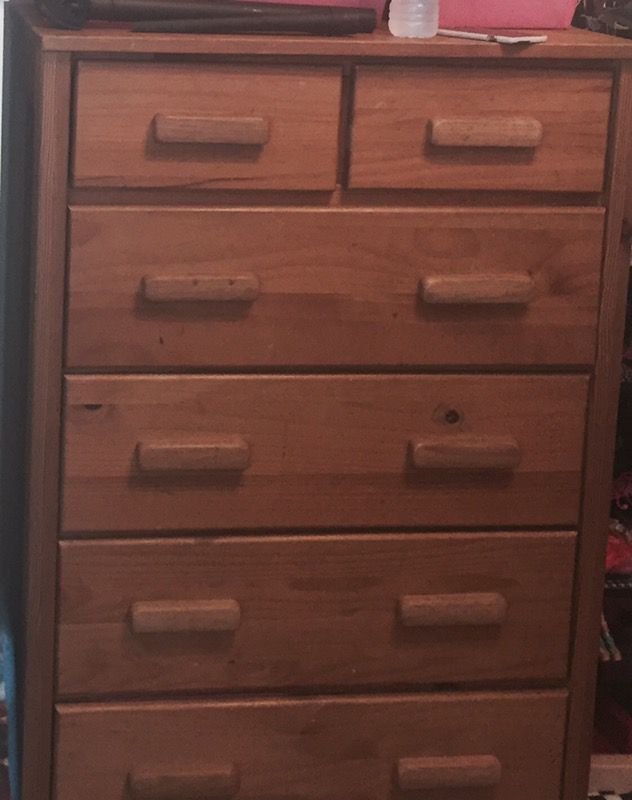 6 drawer solid oak wood dresser