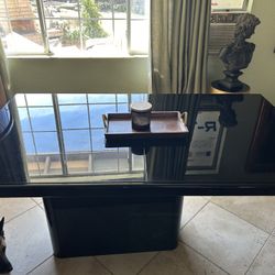 Italian Black Table With Extension 