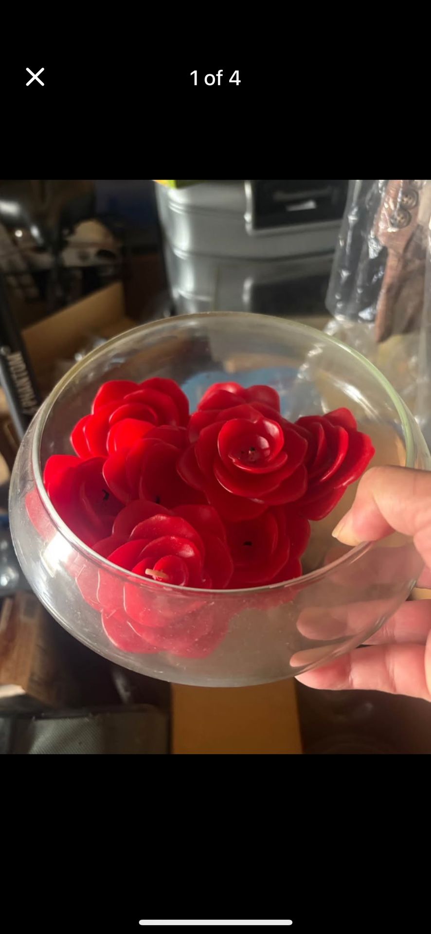 15 round glass vases - center pieces