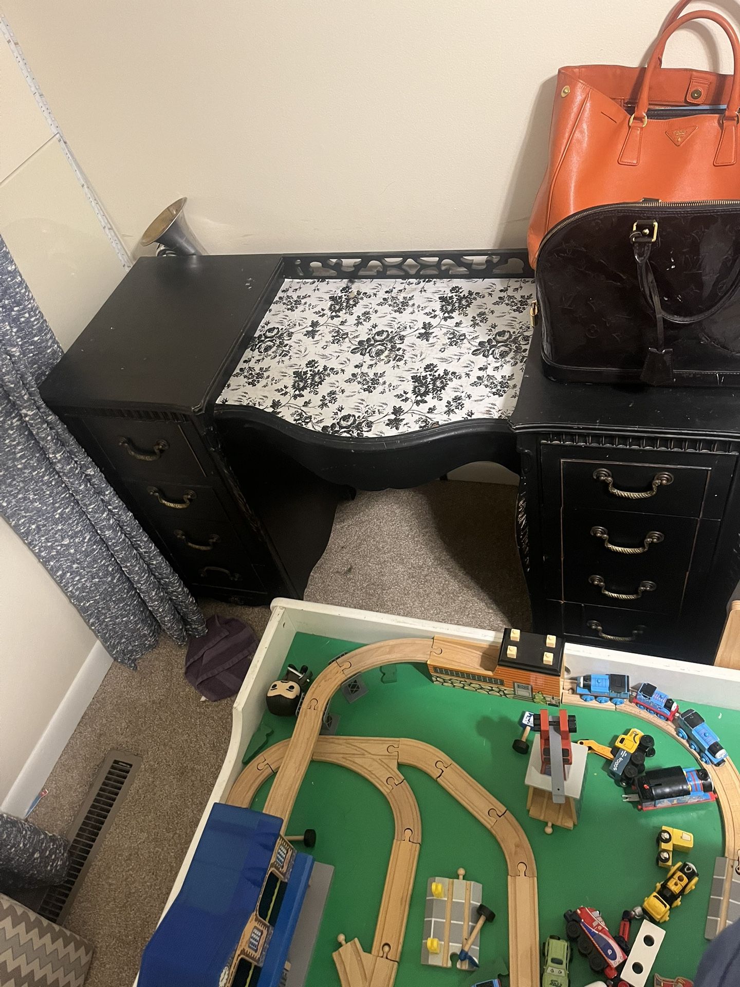 Antique Wood Vanity Dresser