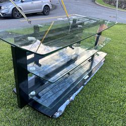 Large Heavy Duty Glass TV Stand