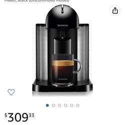 Nespresso GCA1-US-BK-NE VertuoLine Coffee and Espresso Maker, Black (Discontinued Model)