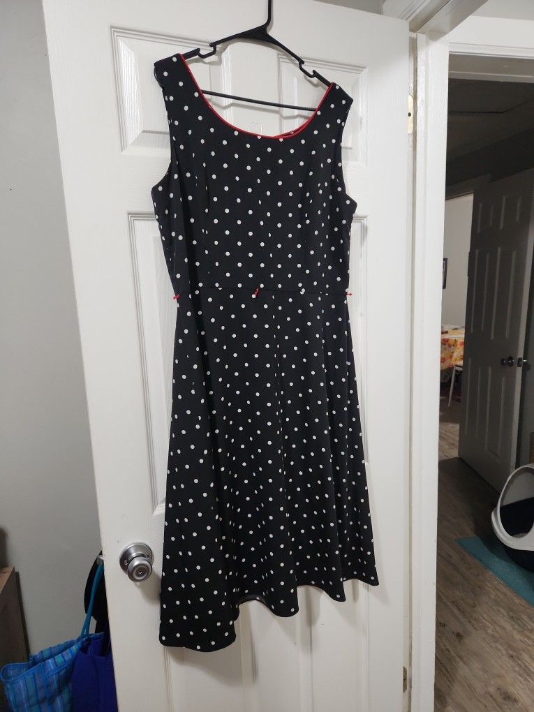 Black Polka Dot Retro Dress