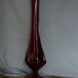 Red Mid Century Vase 