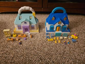 Tiny Dreams Mini Doll House And School House With Accessories