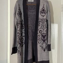 Disneyland Haunted Mansion cardigan sweater. Size Medium.