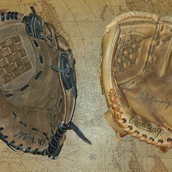 Leather Baseball Glove Two For The Price Of One