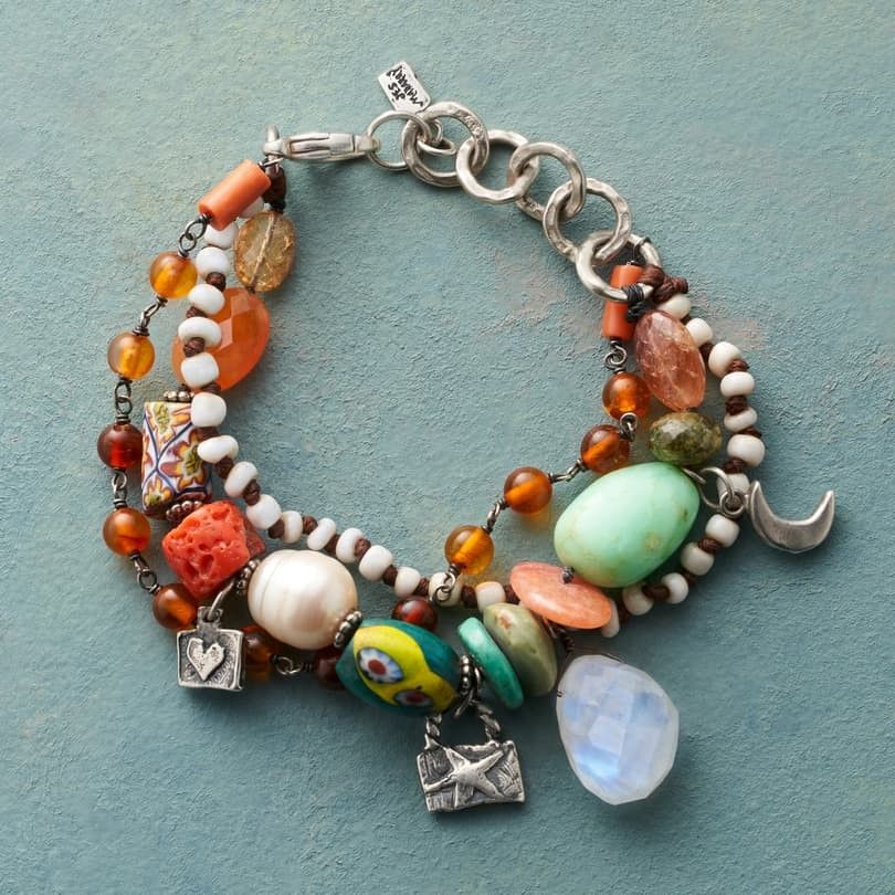 Beaded Bracelet Sterling Silver Clasp