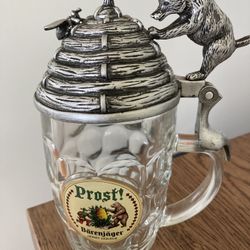 Prost! Barenjager Honey Liqueur Glass Stein Set