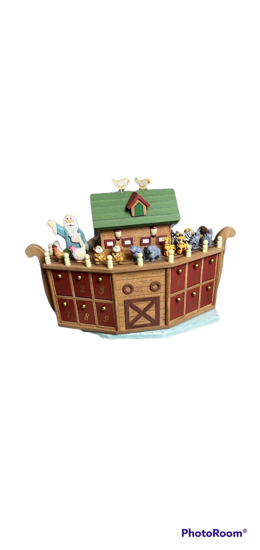 Christmas Advent Calendar Noahs Ark Advent Calendar On a Swivel every door you open it's surprised animal all pieces are included, no missing pieces
