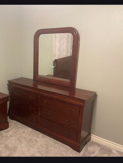 Dresser and mirror