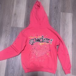 Pink Sp5der Hoodies (cotton) New Small