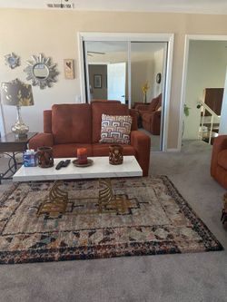Modern Faux Marble Coffee Table with Gold Metal Base