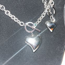 Stainless Steel Heart Necklace Sets $25