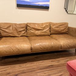 Mid century leather sofa