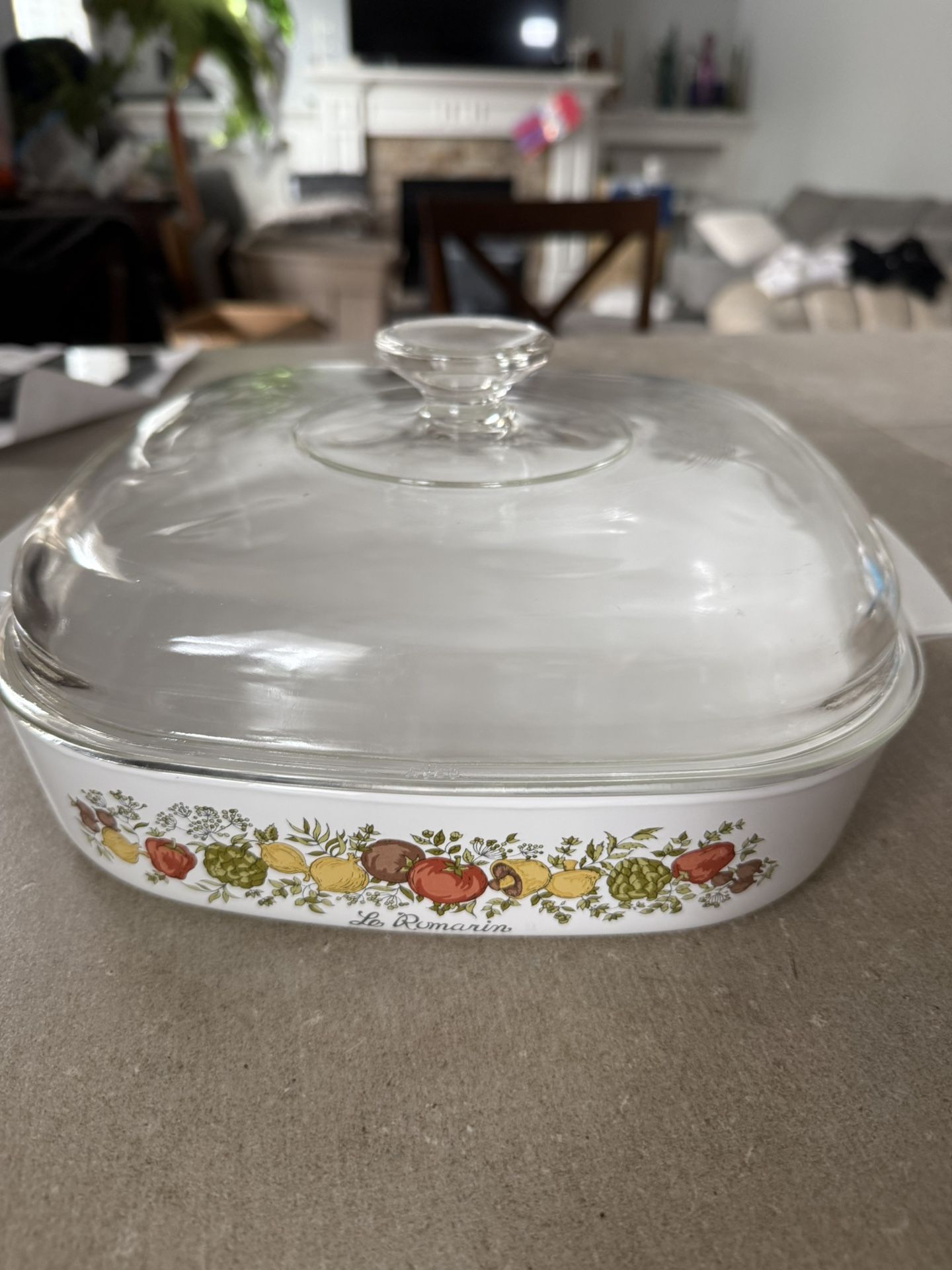 Rare Vintage 1970’s Corning Spice of Life A-10 Le Romarin Large Casserole w/ Lid