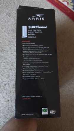 ARRIS SURFBOARD CABLE MODEM WIFI ROUTER AC1900