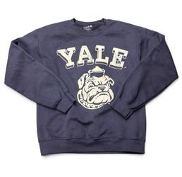 Yale Bulldogs Navy Crewneck Sweatshirt