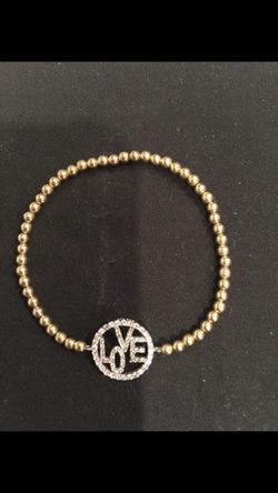 Gold plated and Zirconia bracelet $50