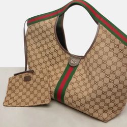 Gucci GG Monogram Hobo Bag with Pouch