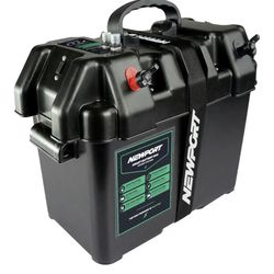 Newport Trolling Motor Smart Battery Box Power Center with USB and DC Ports, Medium