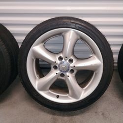 17 " Mercedes-Benz sport rally rims  with tires $450 obo