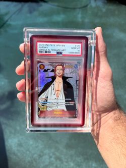 One Piece Shanks OP01 #120 Manga Alt Art PSA 10 SHANKS ROMANCE DAWN ONE PIECE TCG POKEMON LUFFY
