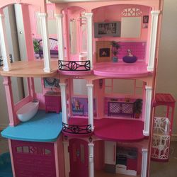 Mattel Barbie 3 story pink doll house