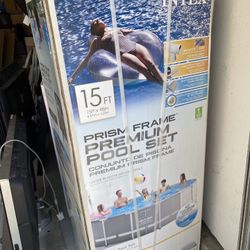 INTEX 15ft X 48 METAL PREMIUM POOL SET