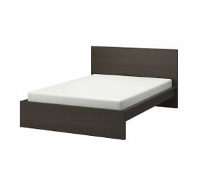 Queen bed frame IKEA Malm dark brown