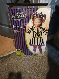 Girls 2t Toddler Beetlejuice Costume