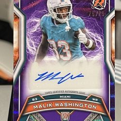 2024 Topps Resurgence -Resurgence Rookie Signatures Malik Washington #RRS-MW /75 Purple Refractor 