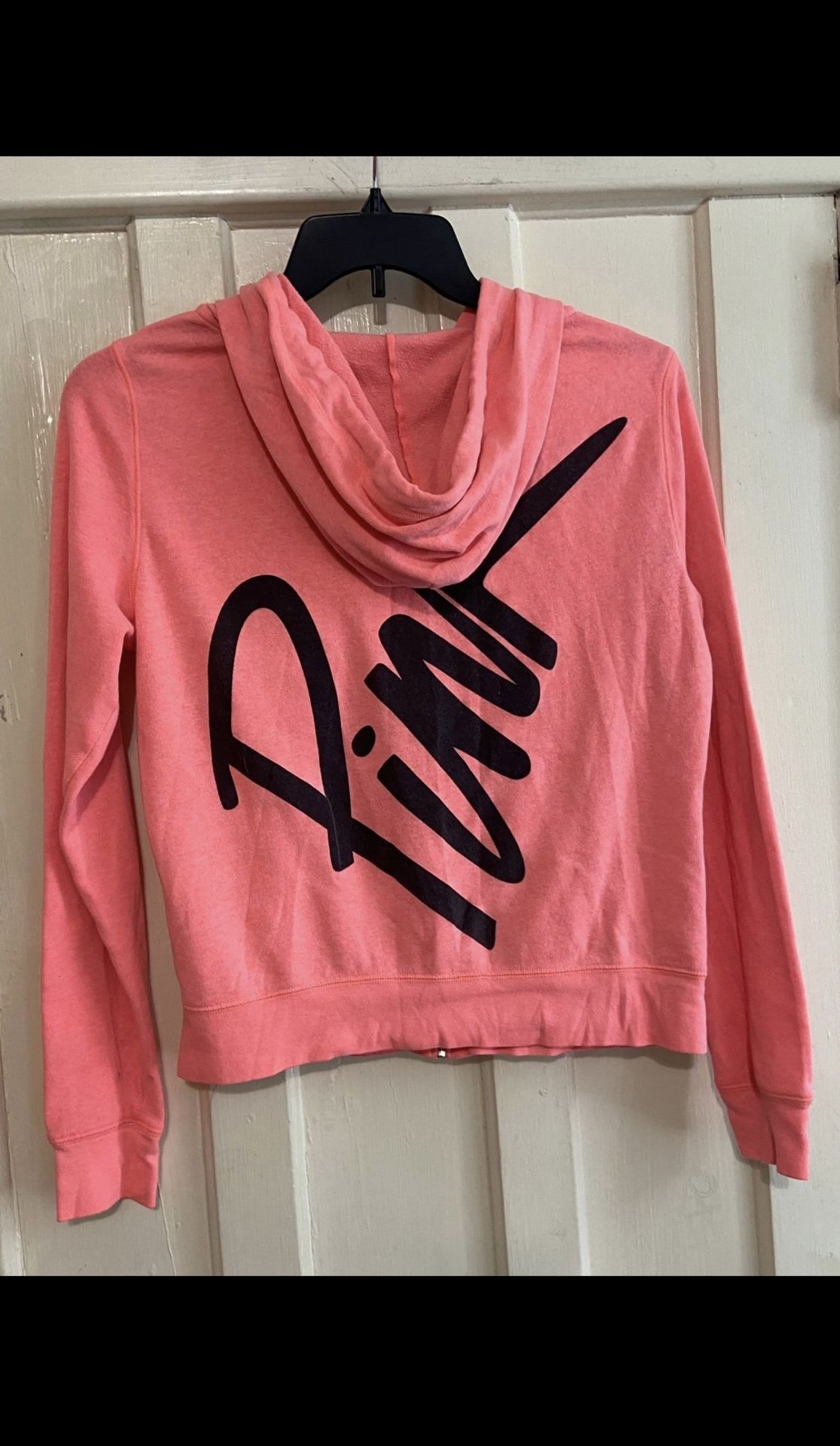 PINK victoria secret women’s zip up hoodie Medium