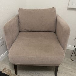 West Elm dusty rose Armchair 