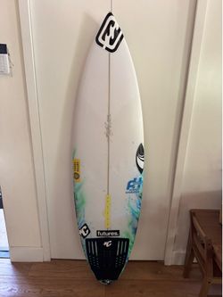 5’8 Sharpeye Synergy Surfboard Shaped for pro Luana Silva.