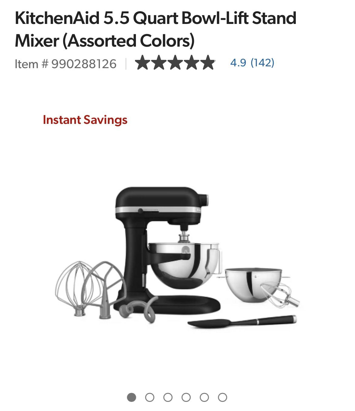 KitchenAid 5.5 Quart Bowl-Lift Stand Mixer (Assorted Colors