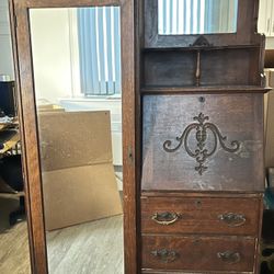 Victorian Secretary Dresser Desk Early 1900’s