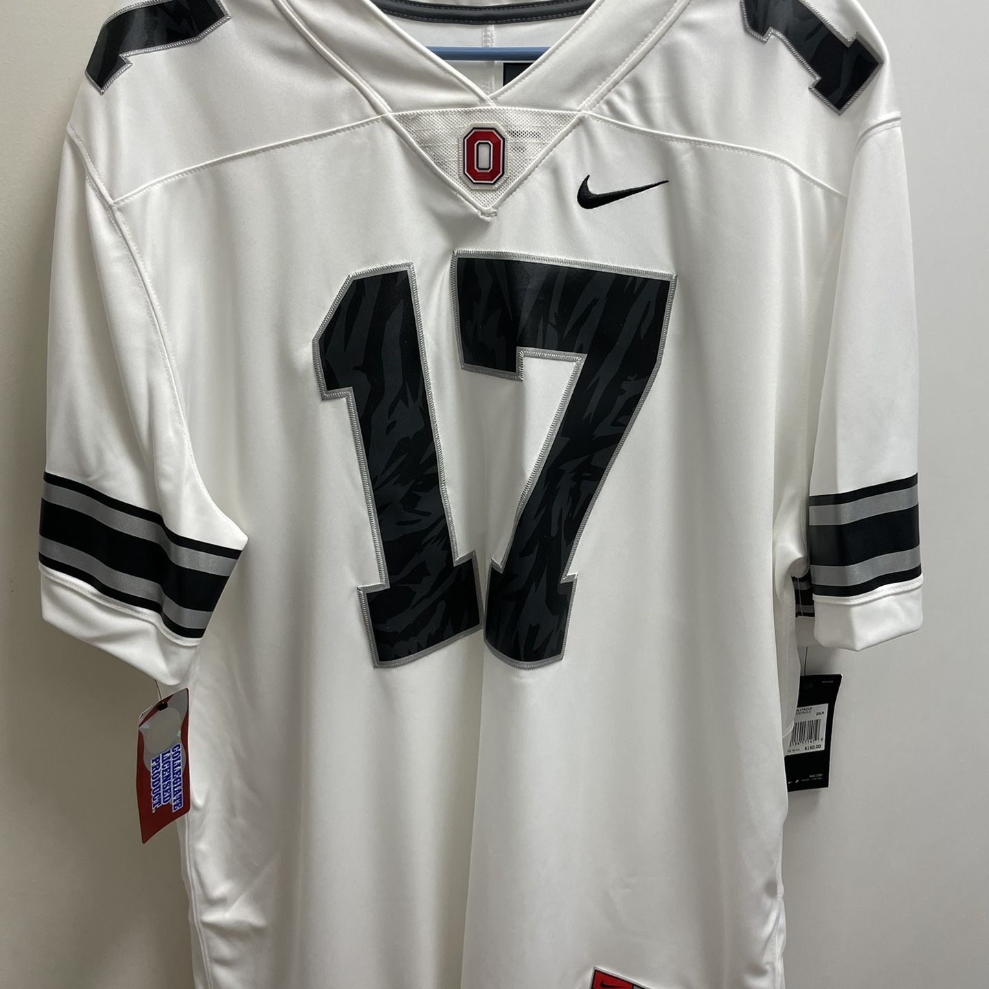 NEW MENS NIKE OHIO STATE OSU BUCKEYES WHITE LAND OF WOLVES