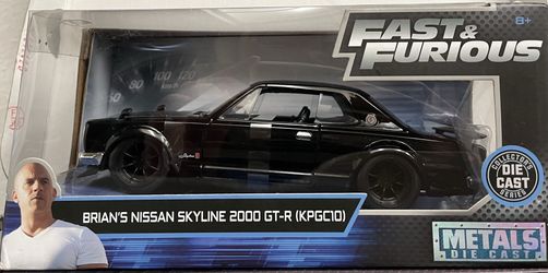 Fast And Furious Nissan Skyline 2000 GT-R Black Collectors Edition New