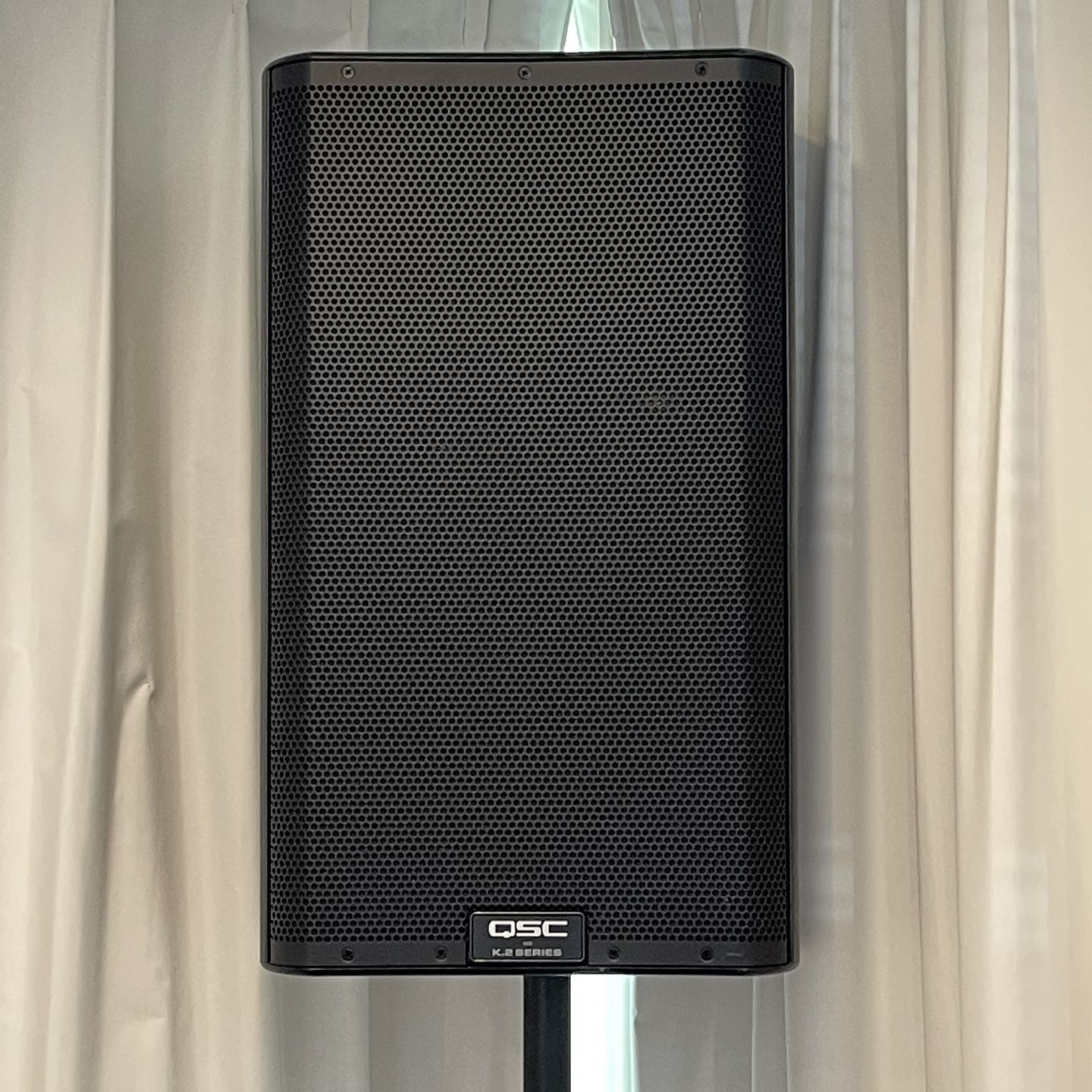 QSC K12 Speakers With Stands, Carry Cases And Cables