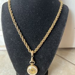 Vintage Sheffield Pendant Watch  Monet Necklace