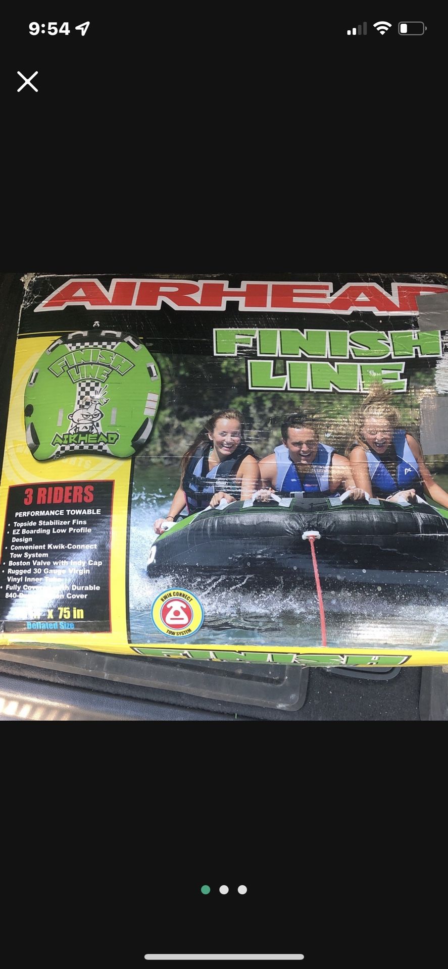 Used Airhead Finish line Towable Tube Three Rider
