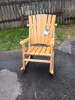Large wooden log home rocking chair brand new can deliver