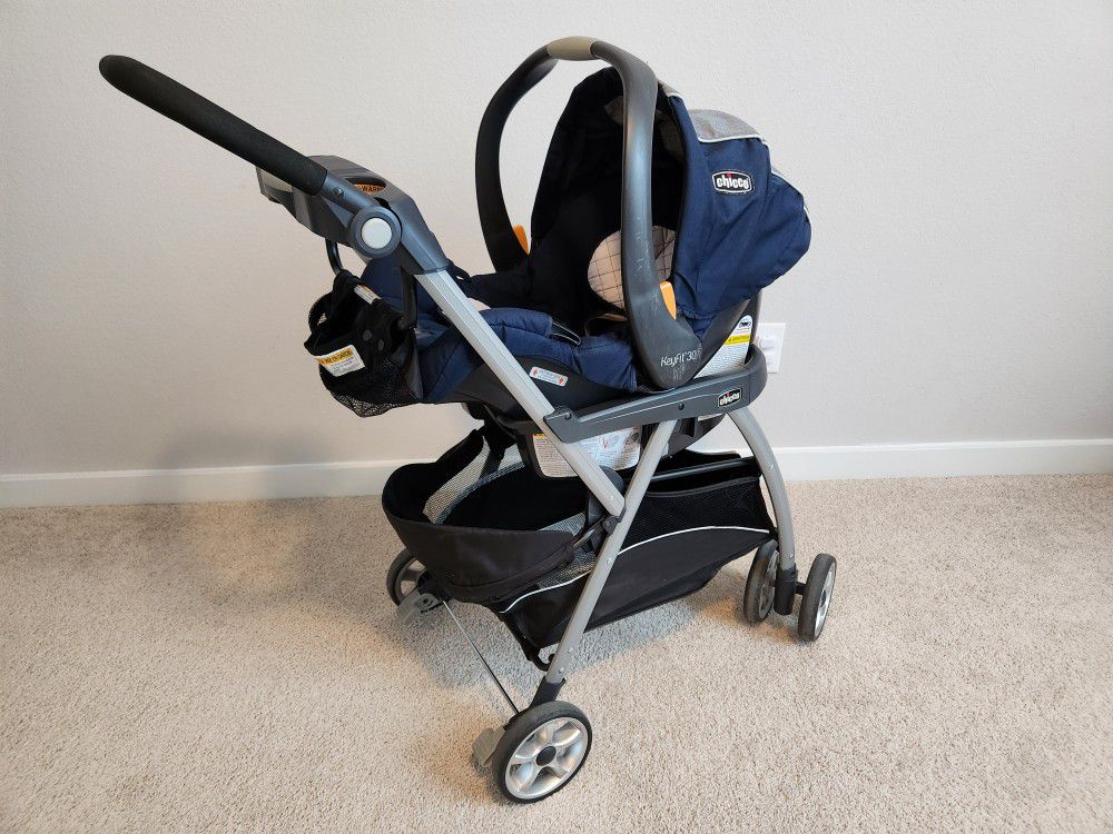 Chicco Stroller + Car Seat + Base