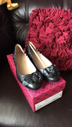 Tory burch all leather flat blossom nappa leather ballet