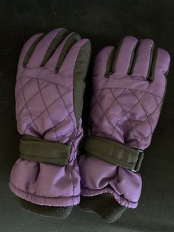 Girls Purple Snow Gloves