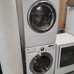 LG Front Loading Washer And Stackable Gas Dryer Set 