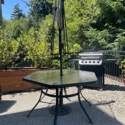 Glass Patio Set