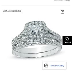 Bridal set White Gold 14K 